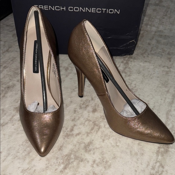 French Connection Metallic Brown Heels - Picture 4 of 6